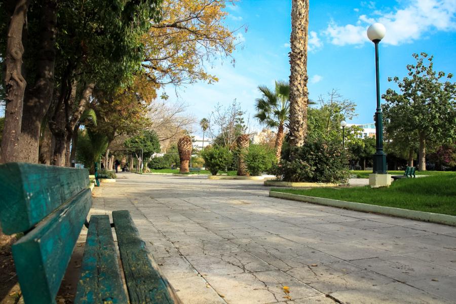 Perivolakia park-square in the center of Corinth - by  
