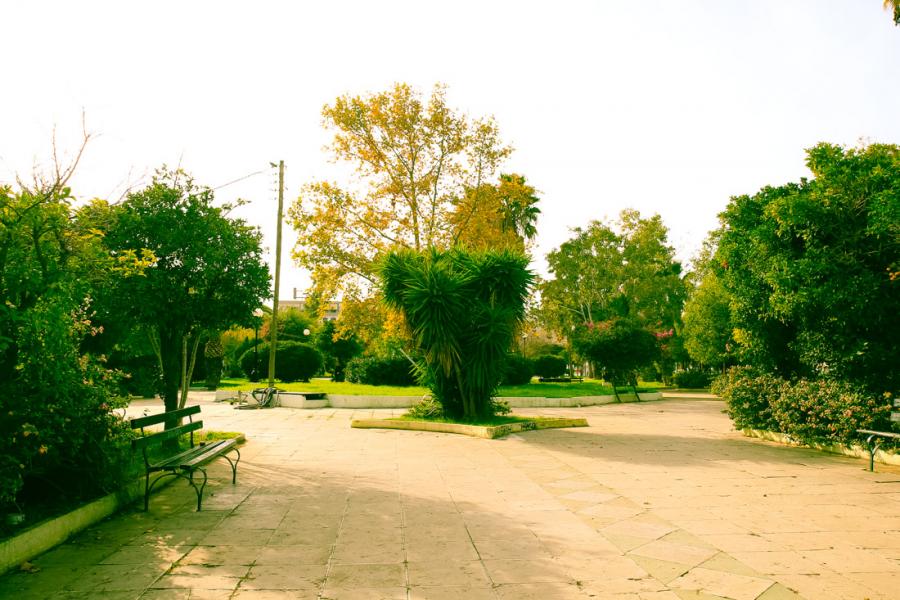 Perivolakia park-square in the center of Corinth - by adampao 