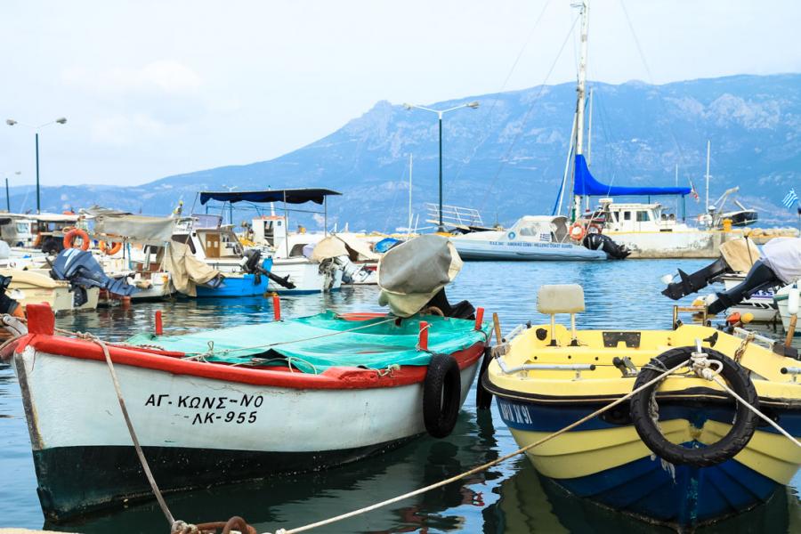 Boats in the Marina of Corinth - by adampao 