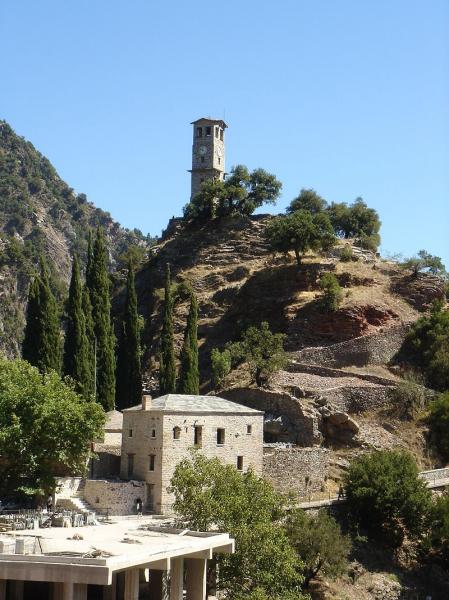 Karpenisi, Karpenisi, Evrytania Karaiskakis's Tower at Prousos Monastery  photo by Georgios Pazios commons.wikimedia.org