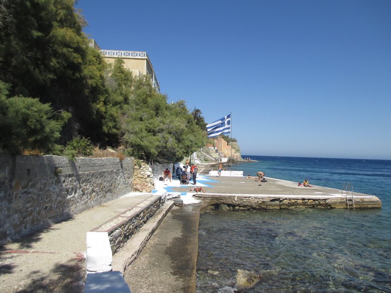 Platform for sunning and swimming - best place for swimming in town - Asteria Cafe-Bar 100m behind - by  