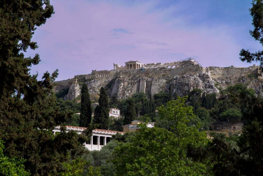 The Acropolis Rock from Monastiraki - by adampao 