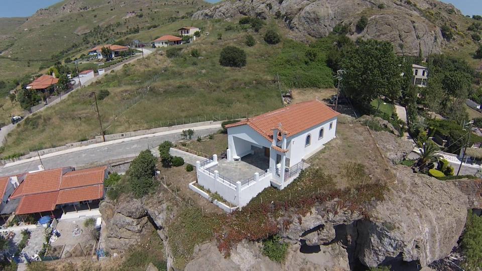 Kaspakas, Lemnos, Lemnos Island Agios Ioannis church  Photo by Joy Aerials www.facebook.com/aerophotojoy