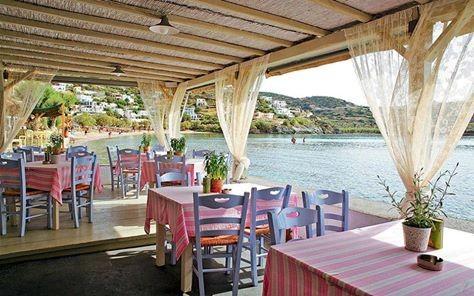 Kini, Syros, Syros Island Tavern at Kini Beach  Tavern at Kini Beach - by Loukia 