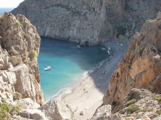 Koudoumalia, Oropedio Lasithiou, Lasithi Agiofarago Beach  Crete Greece - by nikos369 